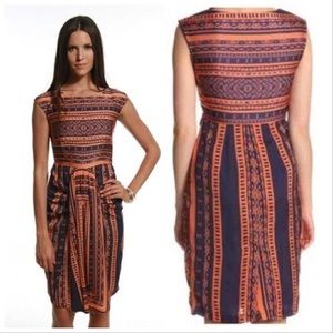 Eva Franco Akela Drape Front Shift Dress Odessa 8